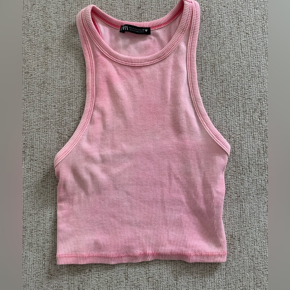 Zara pink crop top
